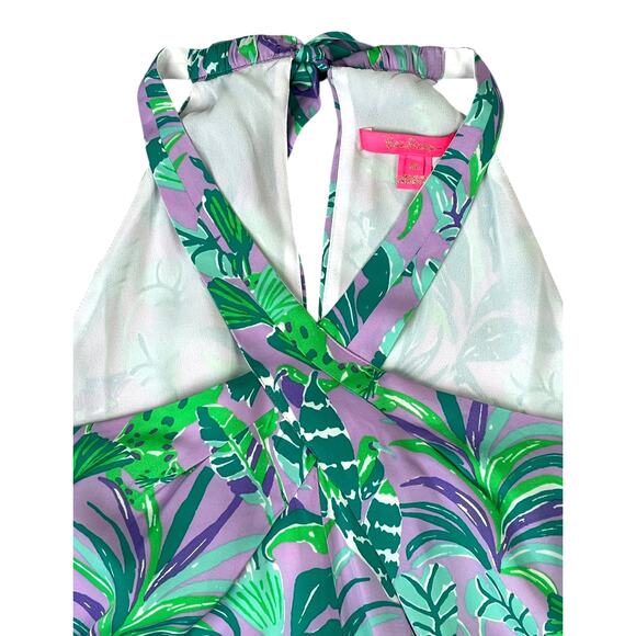 Lilly Pulitzer Rori Halter Top Purple Iris XL Beach Vacation Cruise Resort - Picture 6 of 14